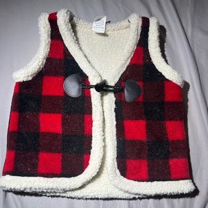 Buffalo Plaid Fleece Vest Toddler 2T